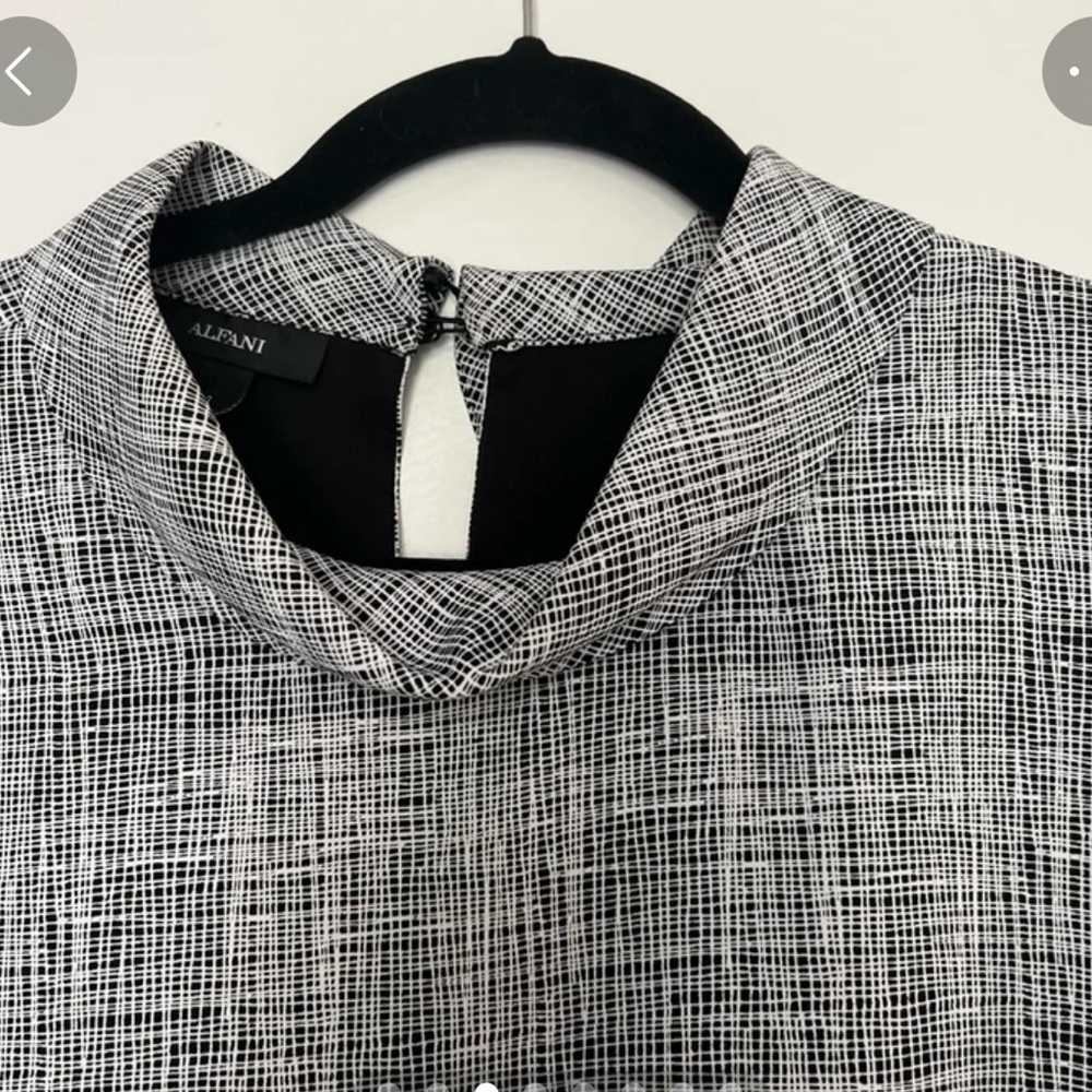 Alfani Monochrome Textured Blouse